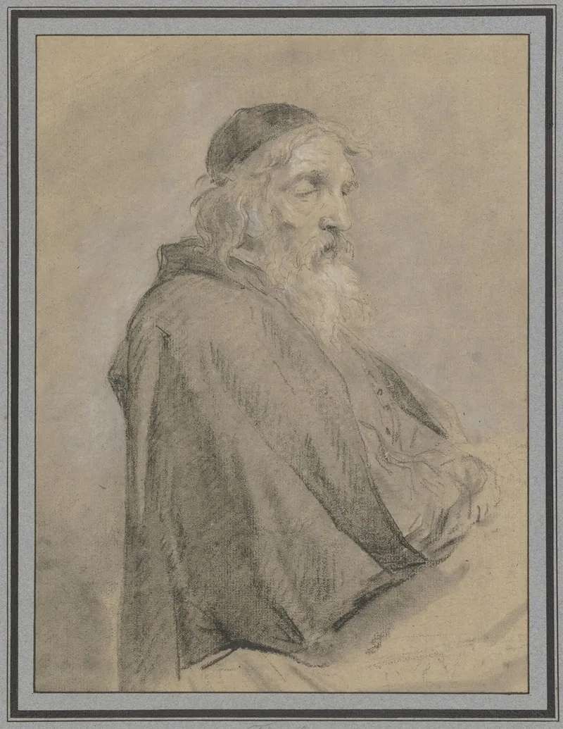 Brustbild Eines Alten Bartigen Mannes Im Profil Nach Rechts Wall Art by Étienne Théolon - High-Resolution Digital Print