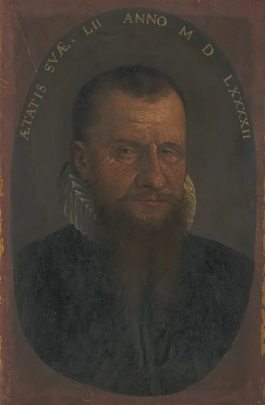 Brustbildnis Eines Bartigen Mannes Im Oval