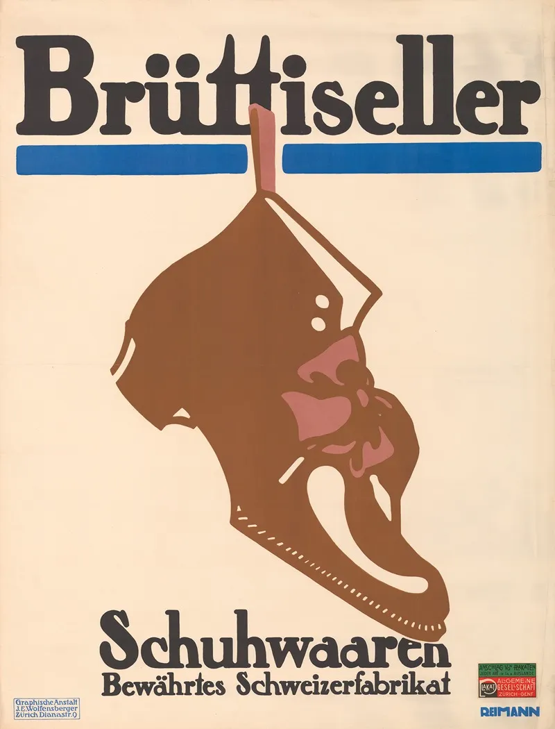 Bruttiseller Schuhwaaren Bewahrtes Schweizerfabrikat Wall Art by Robert Reimann - High-Resolution Digital Print