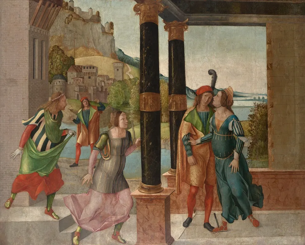 Brutus And Porcia Wall Art by Bernardino Orsi da Collecchio - High-Resolution Digital Print