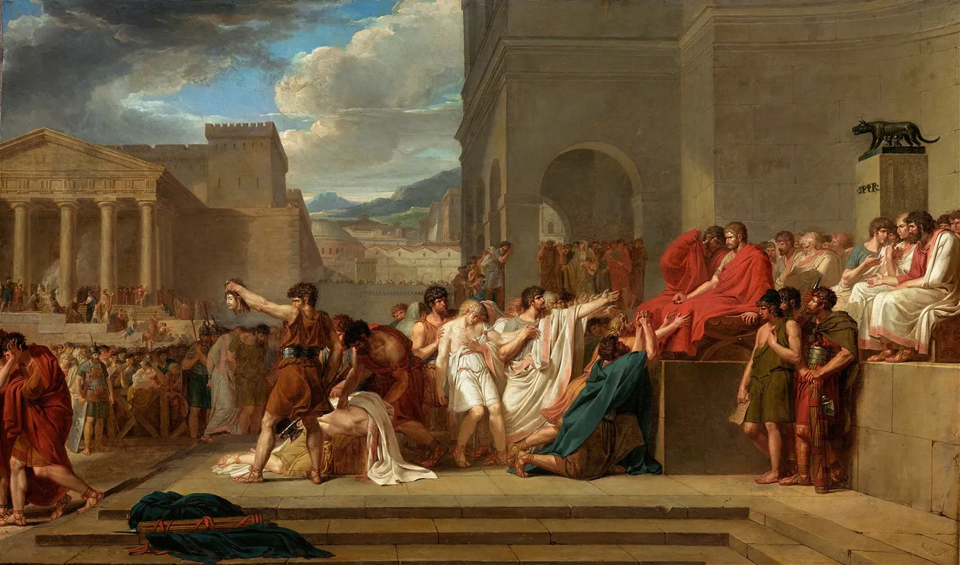 Brutus Condemning His Sons To Death Wall Art by Guillaume-Guillon Lethière - High-Resolution Digital Print