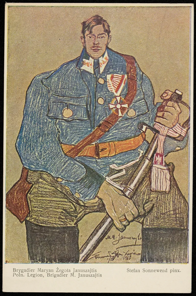 Brygadier Maryan Zegota Januszajtis Wall Art by Czesław Stefan Sonnewend - High-Resolution Digital Print