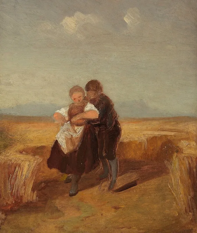 Bub Und Madchen Im Kornfeld