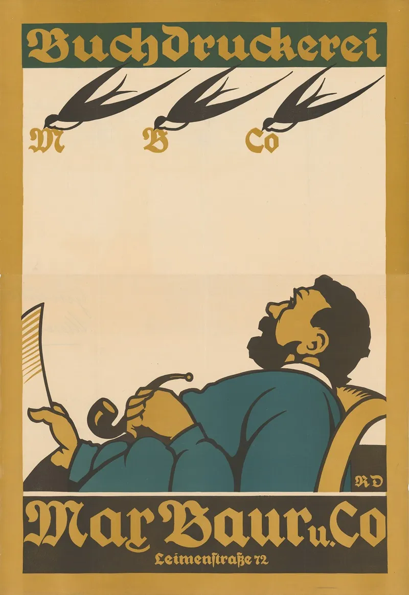 Buchdruckerei Max Baur U Co Wall Art by Rudolf Dürrwang - High-Resolution Digital Print