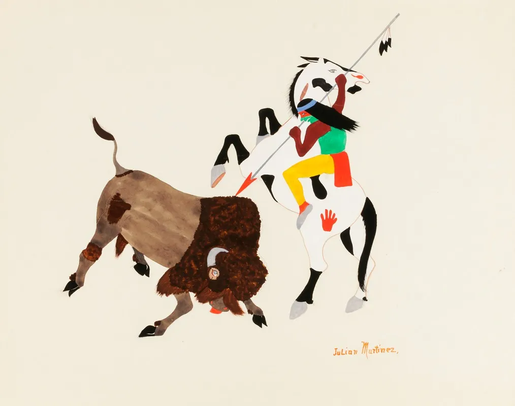 Buffalo Hunter Wall Art by Julian Martinez - High-Resolution Digital Print
