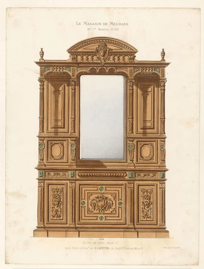Buffet De Salle Henri Ii Wall Art by Victor Léon Michel Quétin - High-Resolution Digital Print