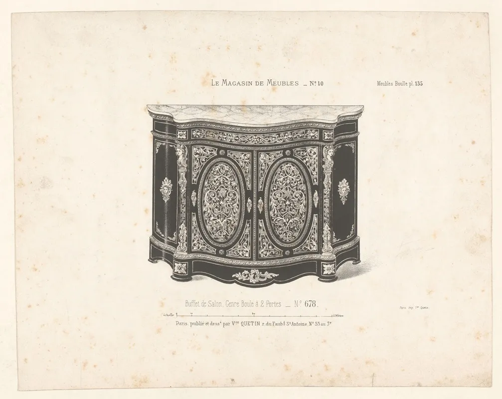 Buffet De Salon Genre Boule A 2 Portes Wall Art by Victor Léon Michel Quétin - High-Resolution Digital Print