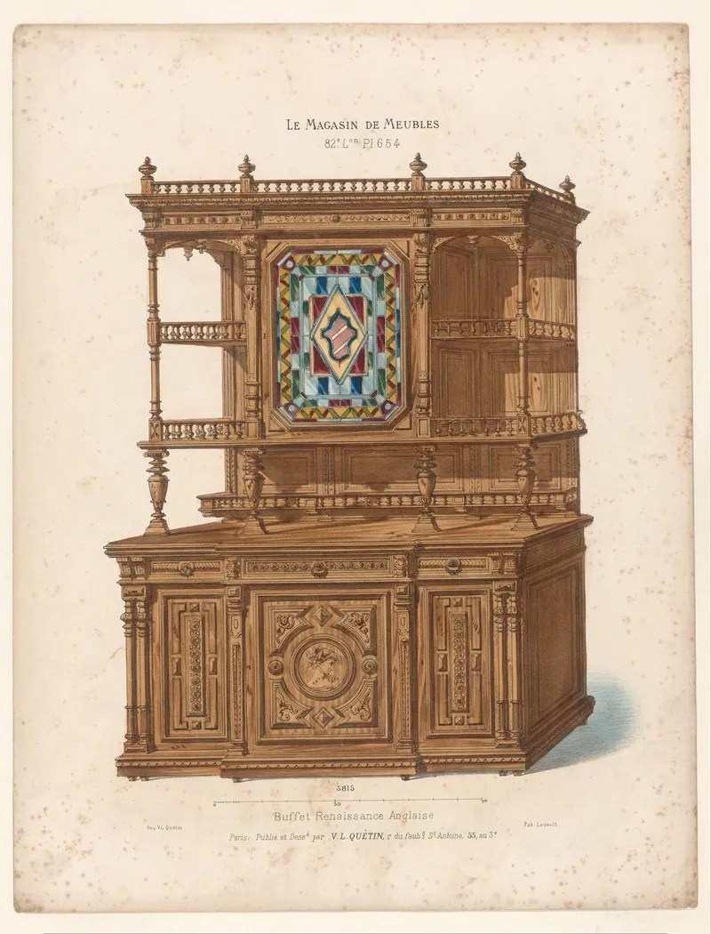 Buffet Renaissance Anglaise Wall Art by Victor Léon Michel Quétin - High-Resolution Digital Print