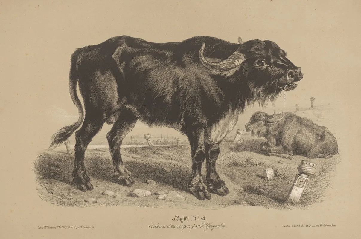 Buffle Wall Art by Joseph Zephyris Gengembre - High-Resolution Digital Print