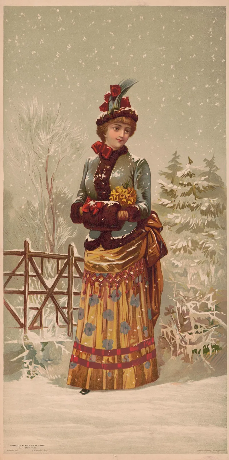 Buffords Banner Show Cards No 25 Snow Scene