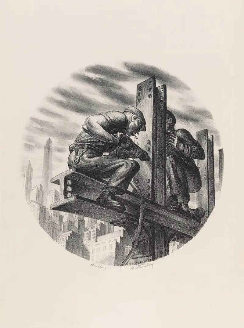 Builders Wall Art by Harry Sternberg - High-Resolution Digital Print