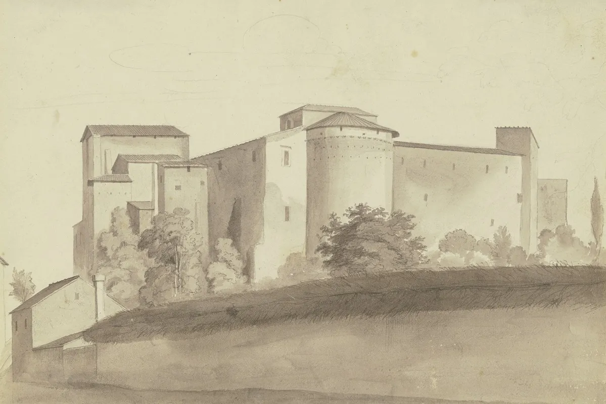 Building Complex In Rome Wall Art by Friedrich von Olivier - High-Resolution Digital Print