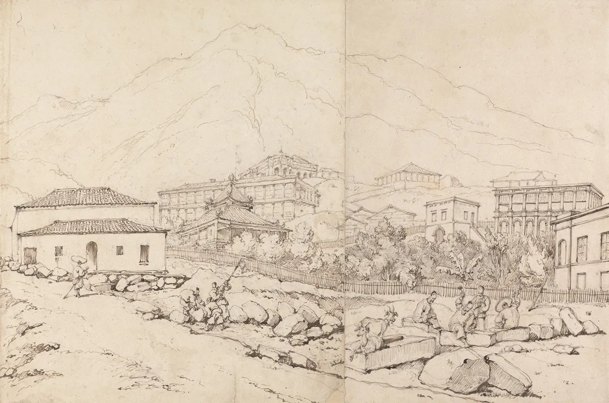 Building On A Hillside In A Mountainous Village