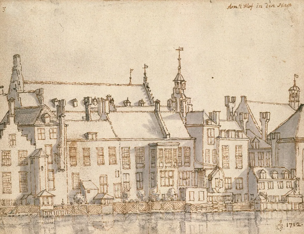 Buildings Along The Hofvijver In The Hague Wall Art by Valentijn Klotz - High-Resolution Digital Print