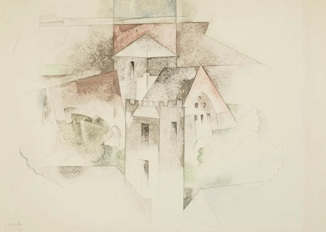 Buildings Bermuda Wall Art by Charles Demuth - High-Resolution Digital Print