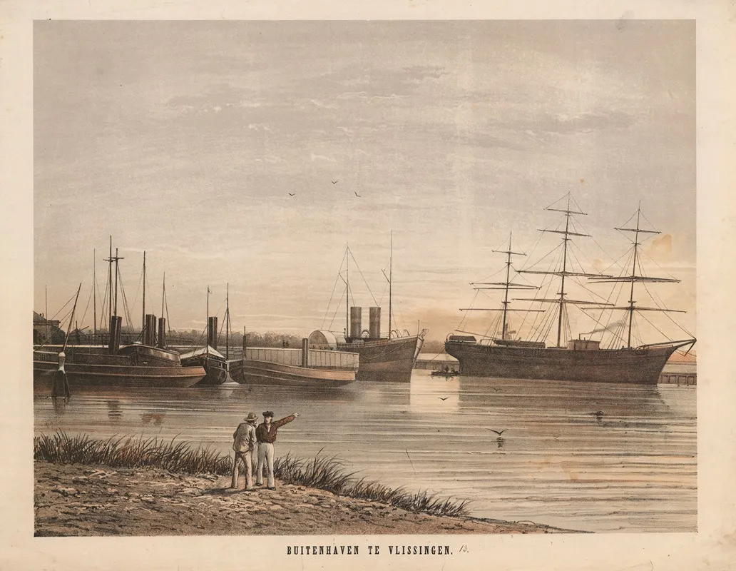 Buitenhaven Te Vlissingen Wall Art by Hendrik Jan van Lummel - High-Resolution Digital Print