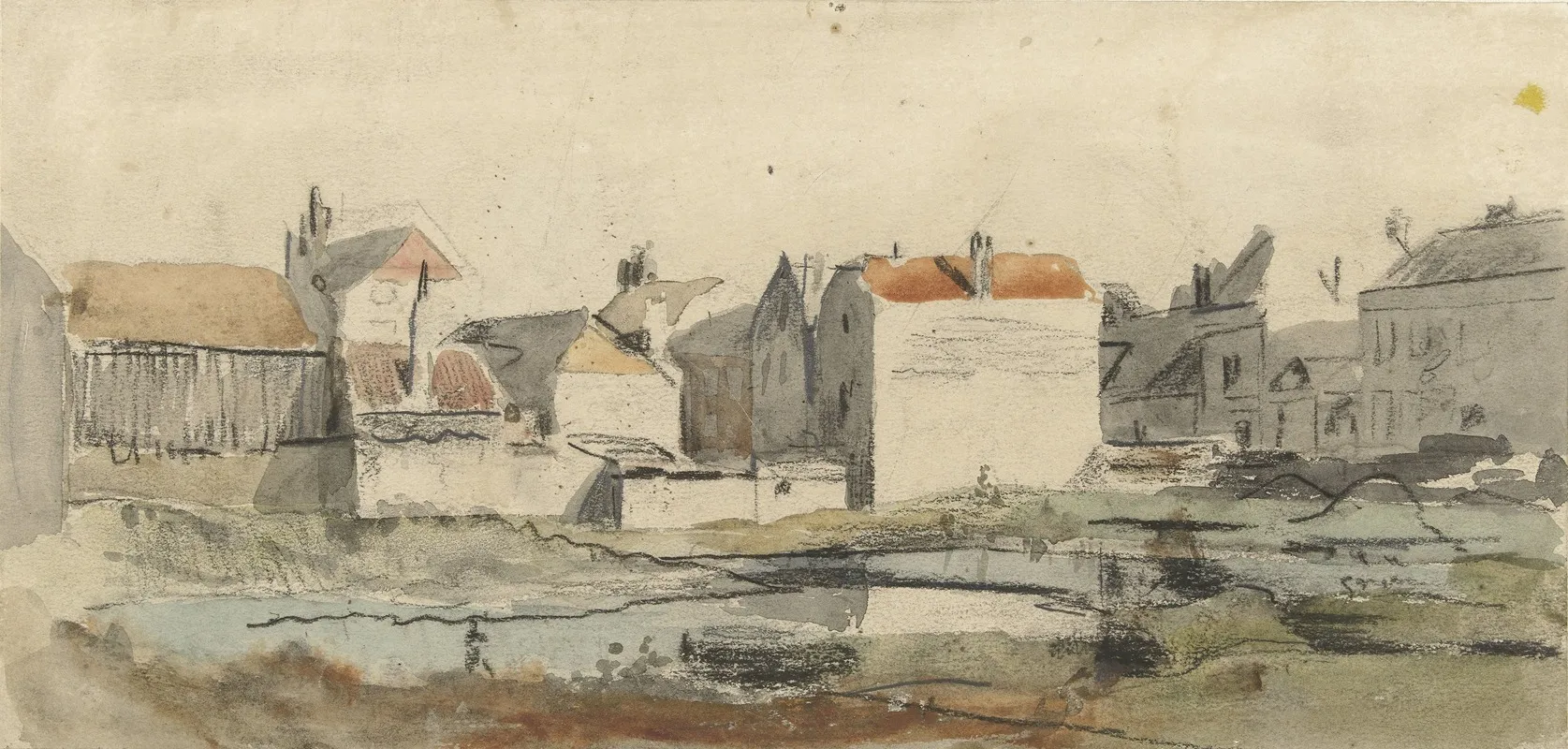 Buitenkant Van Een Stad In Aanbouw Wall Art by Carel Jacobus Behr - High-Resolution Digital Print