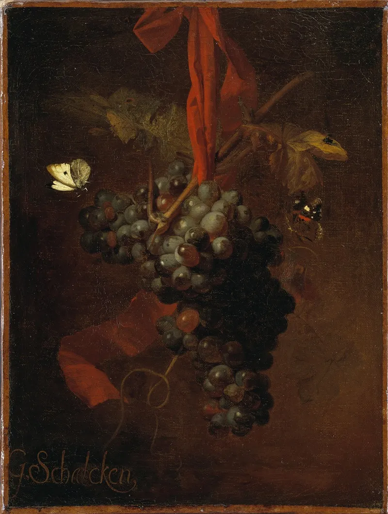 Bunch Of Grapes Wall Art by Godfried Schalcken - High-Resolution Digital Print