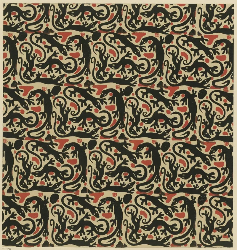 Buntpapier Salamander Wall Art by Maria von Uchatius - High-Resolution Digital Print