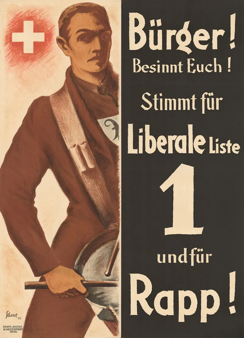 Burger Besinnt Euch Stimmt Fur Liberale Liste 1 Und Fur Rapp Wall Art by Carl Scherer - High-Resolution Digital Print