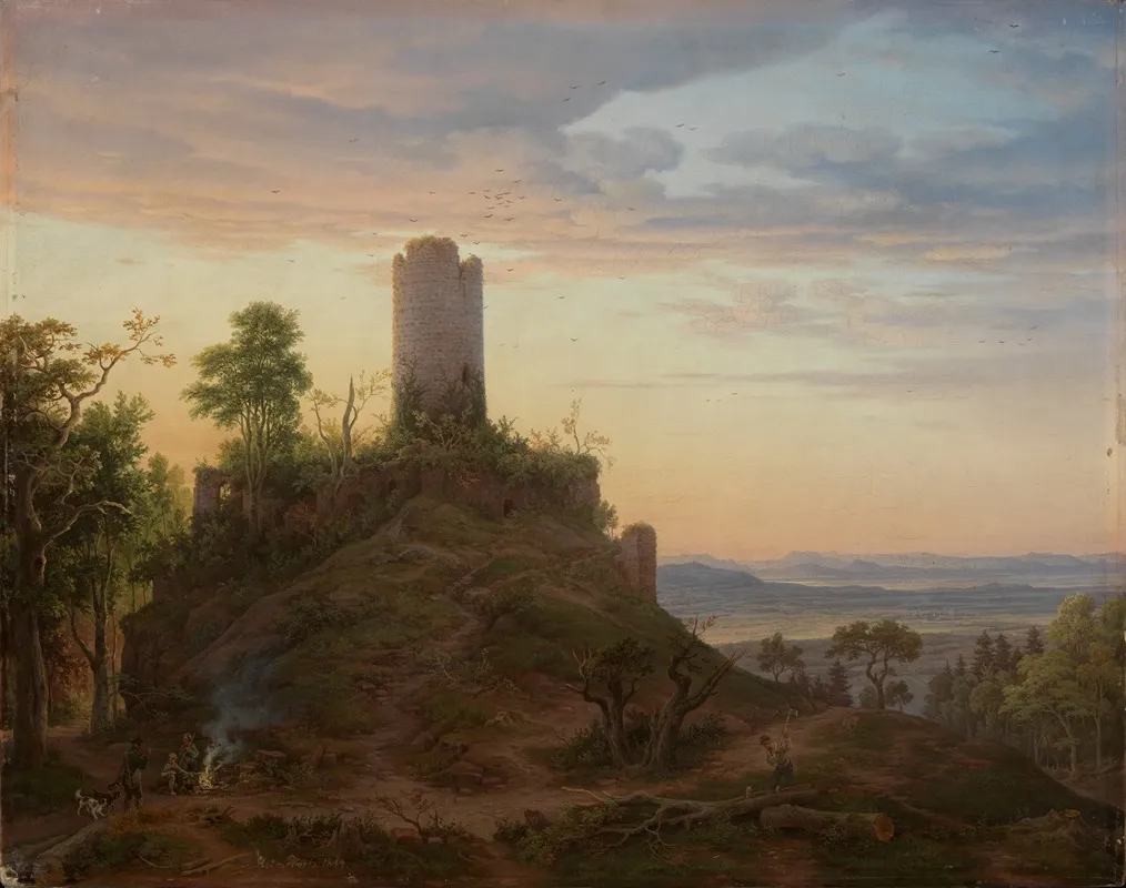Burgruine Zahringen Bei Freiburg Wall Art by Friedrich Helmsdorf - High-Resolution Digital Print