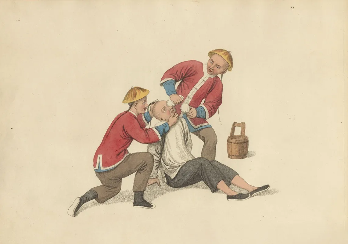 Burning A Mans Eyes With Lime Wall Art by George Henry Mason - High-Resolution Digital Print