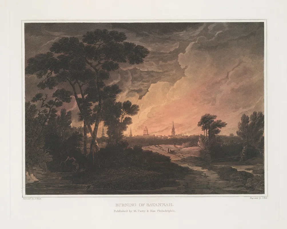 Burning Of Savannah Wall Art by Joshua Shaw - High-Resolution Digital Print