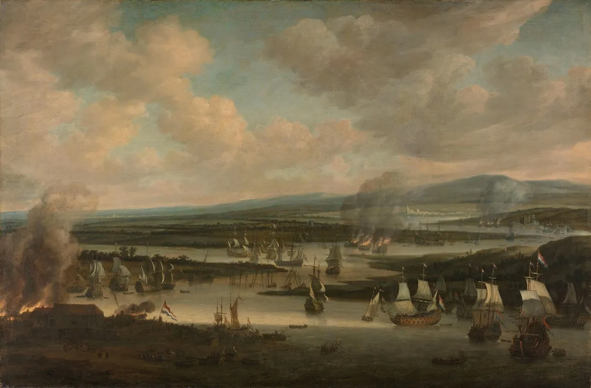 Burning Of The English Fleet Near Chatham 19 24 June 1667