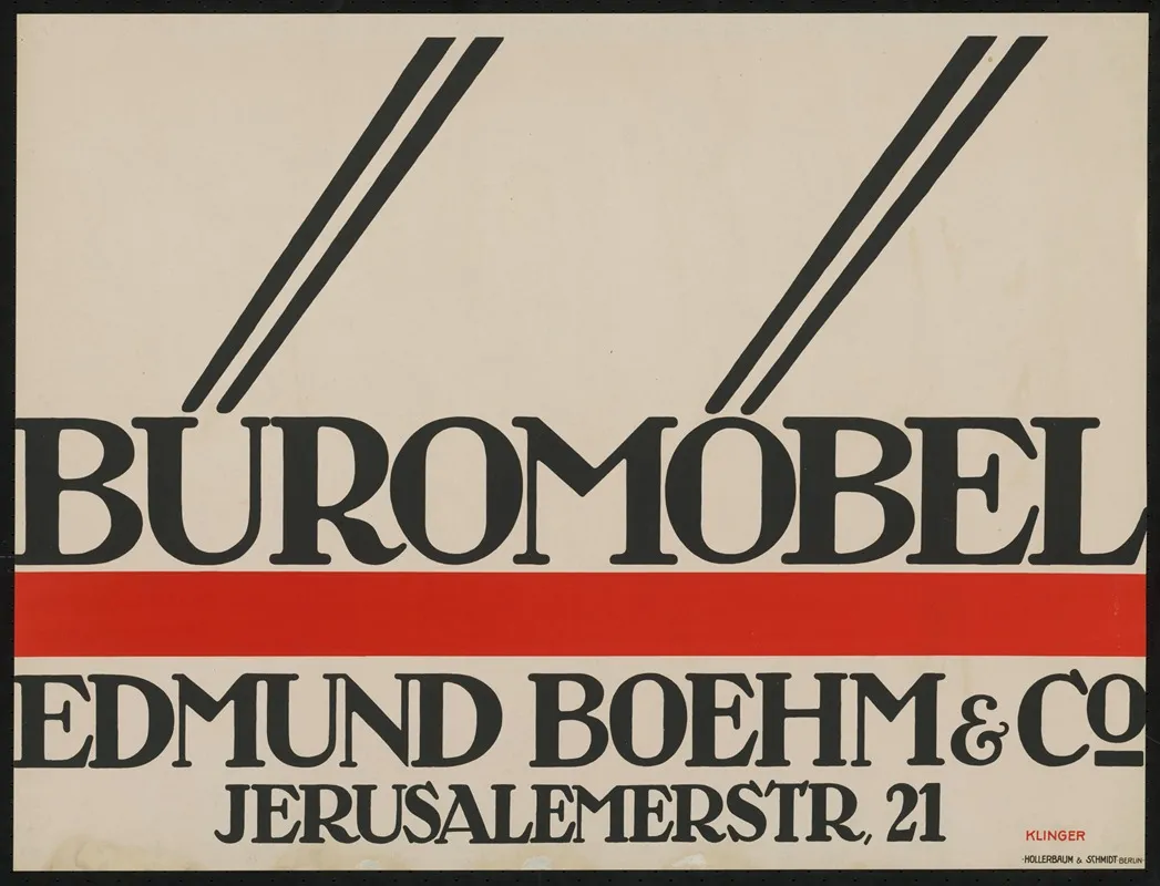 Buromobel Edmund Boehm Wall Art by Julius Klinger - High-Resolution Digital Print