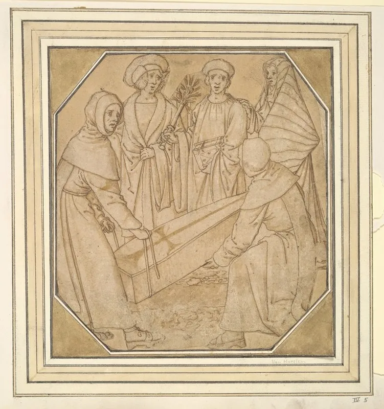 Burying The Dead Wall Art by After Jacob Cornelisz van Amsterdam - High-Resolution Digital Print