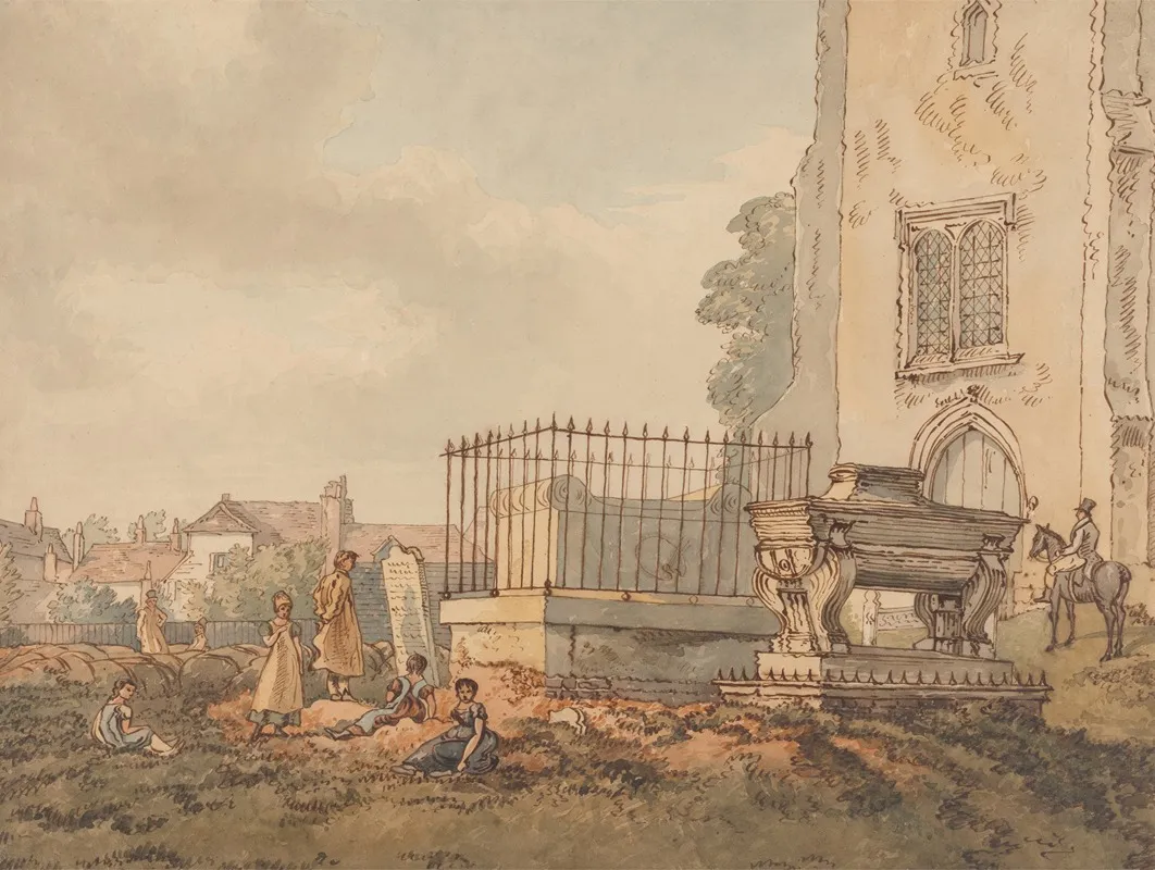 Bushey Churchyard With The Tombs Of Edridge Hearne And H Monro