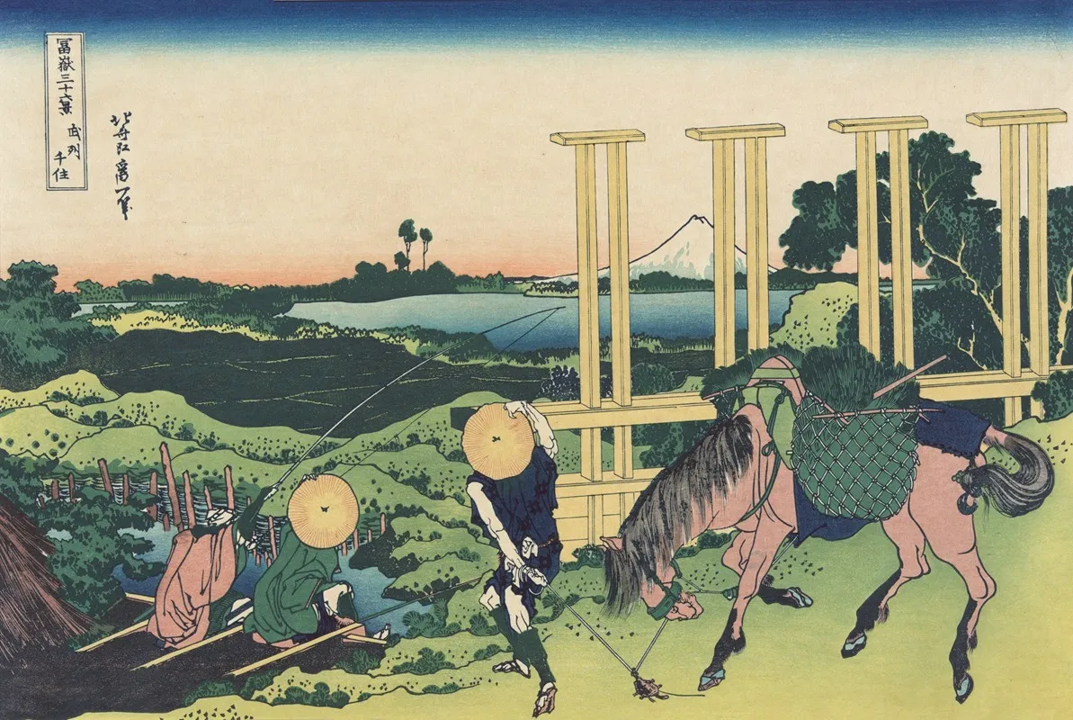 Bushu Senju Wall Art by Katsushika Hokusai - High-Resolution Digital Print