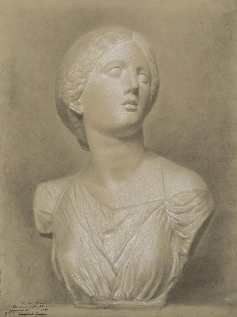 Bust Of A Fleeing Niobide 2 Wall Art by Théodore-Joseph Canneel - High-Resolution Digital Print