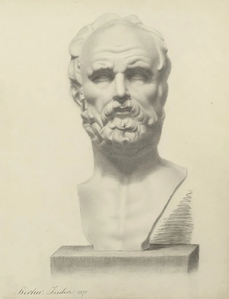 Bust Of A Man 7 Wall Art by Isidoor Bertier  - High-Resolution Digital Print