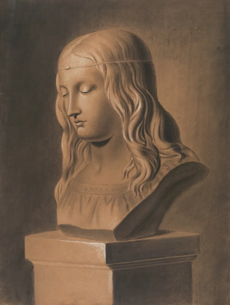 Bust Of A Woman 6 Wall Art by Paul Voituron - High-Resolution Digital Print