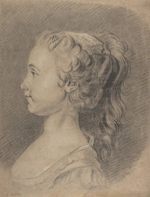 Bust Of A Young Girl Profile To Left