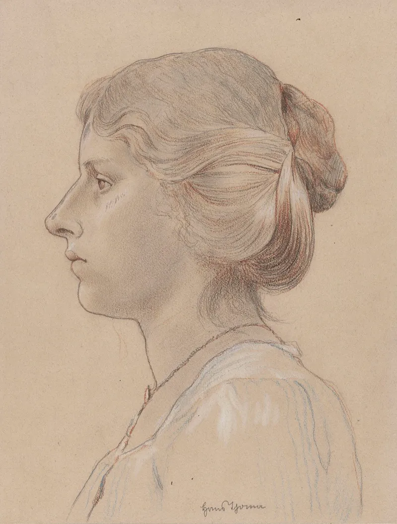 Bust Of A Young Woman In Profile