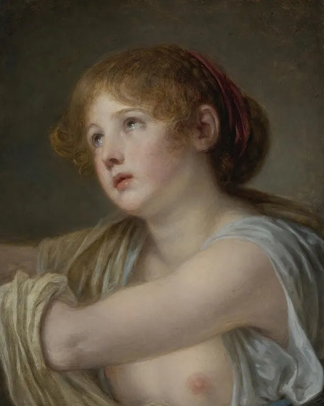 Bust Of A Young Woman Wall Art by Jean-Baptiste Greuze - High-Resolution Digital Print
