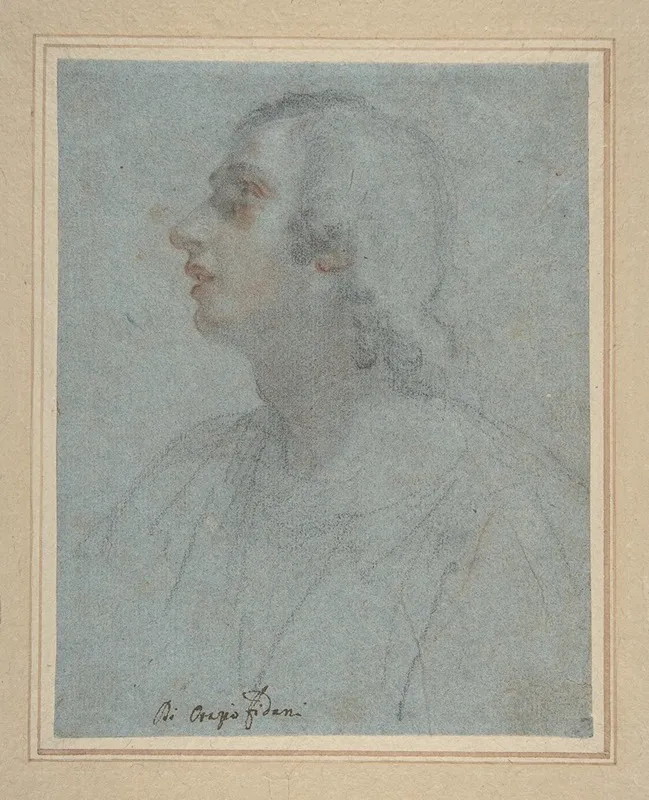 Bust Of A Youth Looking To Upper Left Wall Art by Orazio Fidani - High-Resolution Digital Print