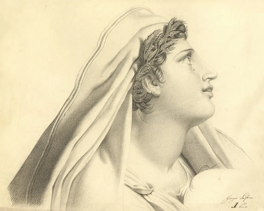 Bust Of Andromache Wall Art by Charles Mollez  - High-Resolution Digital Print