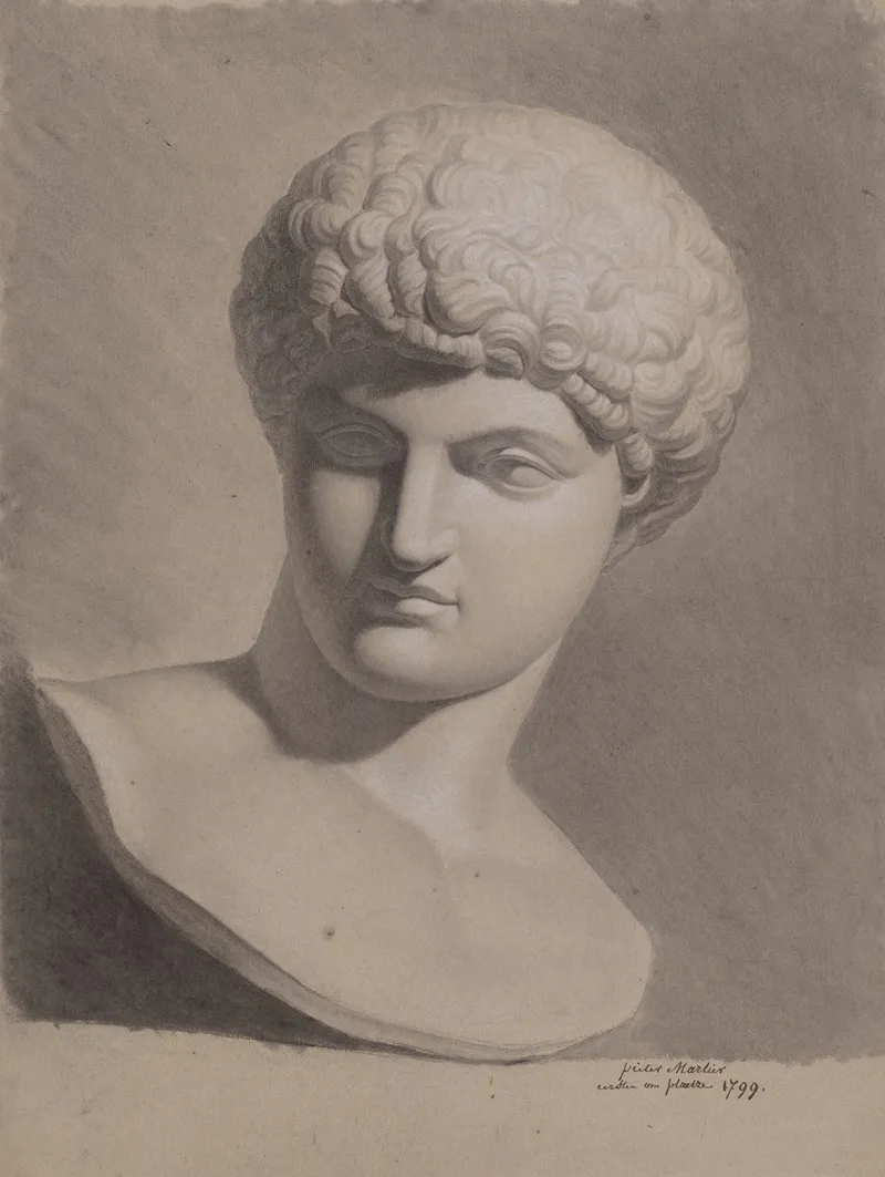 Bust Of Antinous 3 Wall Art by Pieter Marlier - High-Resolution Digital Print