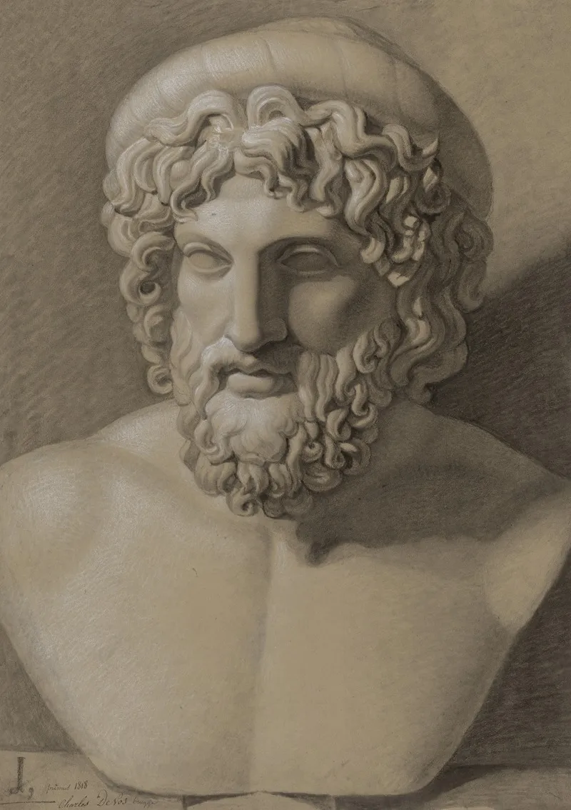 Bust Of Asclepius 2 Wall Art by Charles Devos  - High-Resolution Digital Print