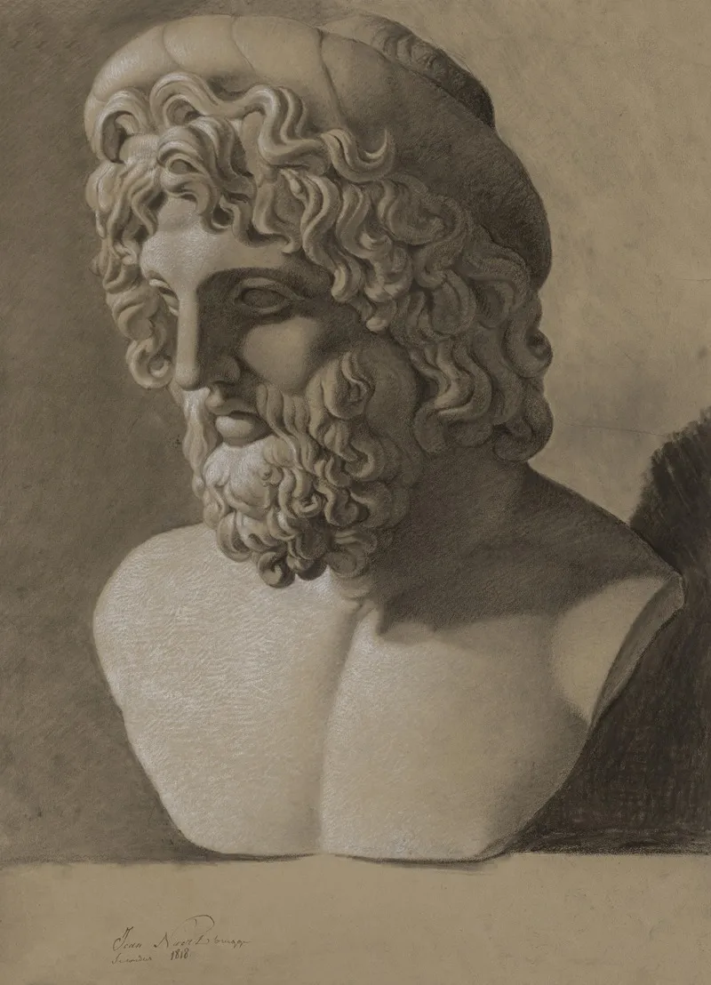 Bust Of Asclepius 3 Wall Art by Jean Naert - High-Resolution Digital Print