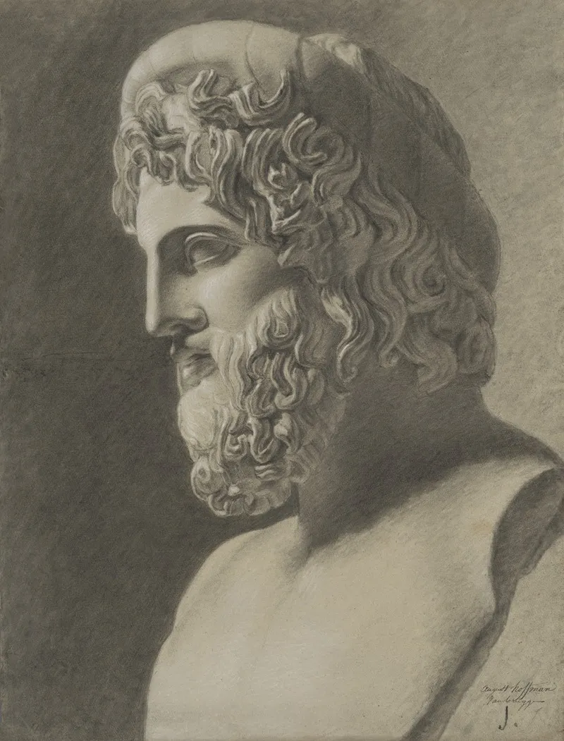 Bust Of Asclepius Wall Art by August Hoffman - High-Resolution Digital Print