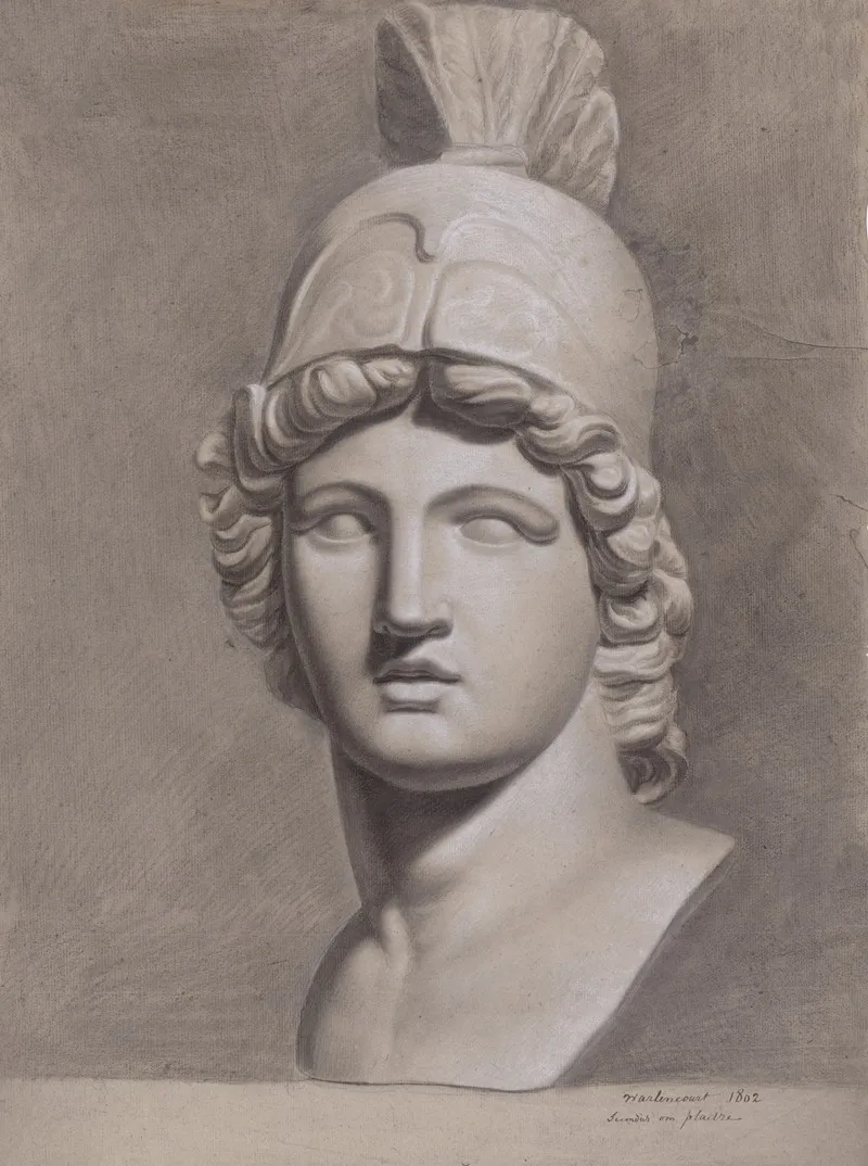 Bust Of Athena 4 Wall Art by Joseph Warlencourt - High-Resolution Digital Print
