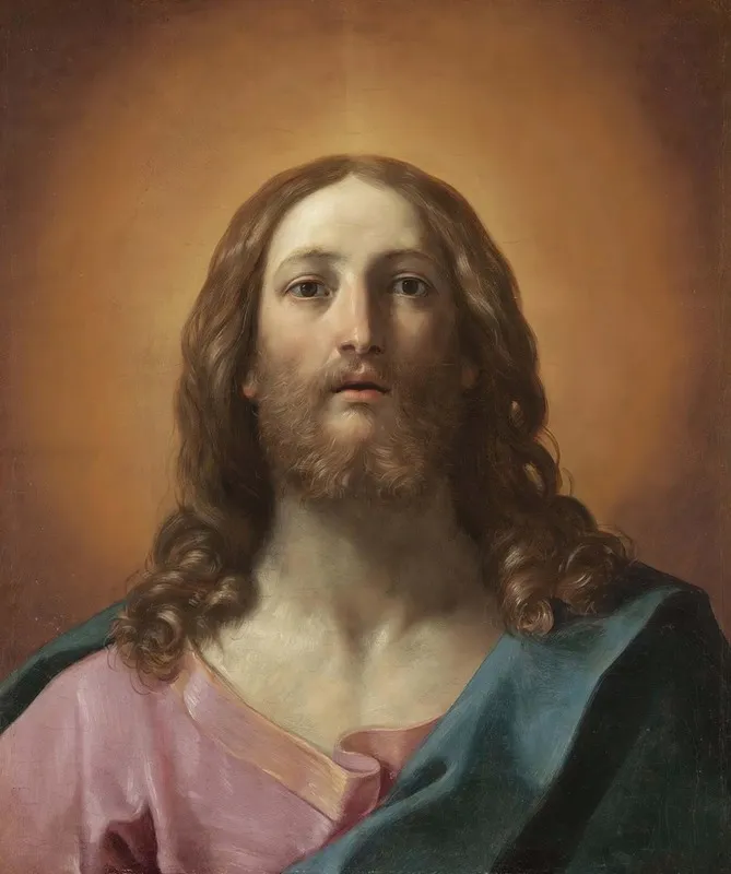 Bust Of Christ Salvator Mundi Wall Art by Guido Reni - High-Resolution Digital Print