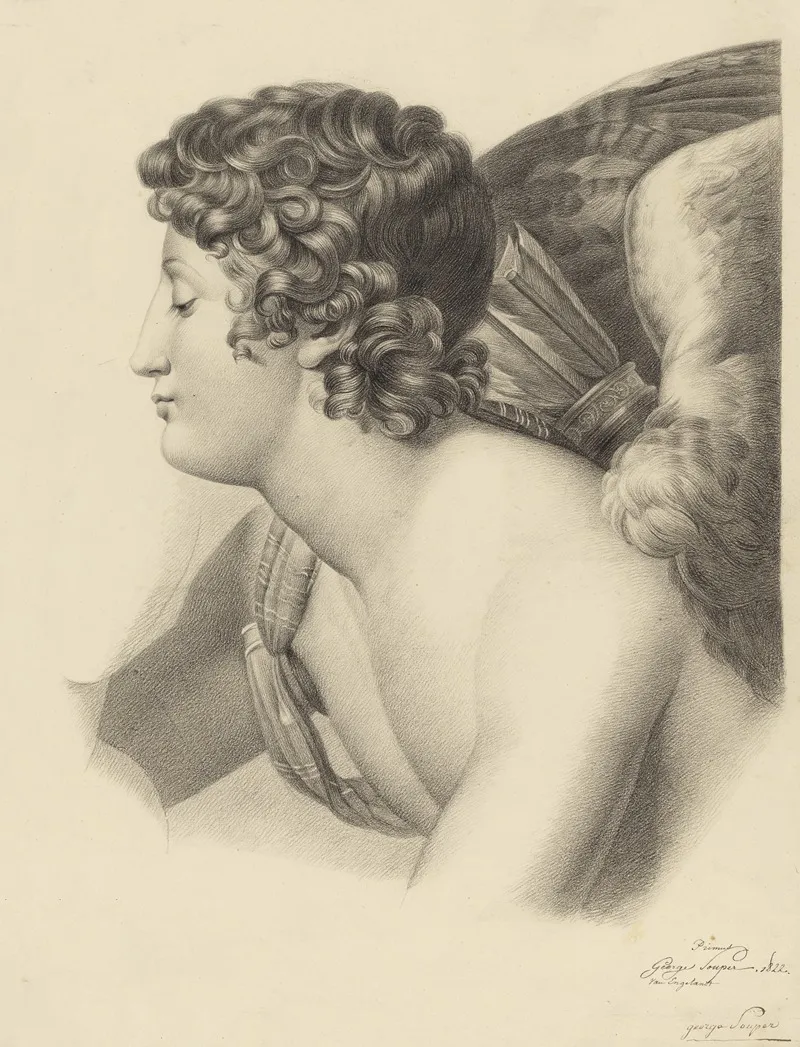 Bust Of Eros Wall Art by George Souper - High-Resolution Digital Print