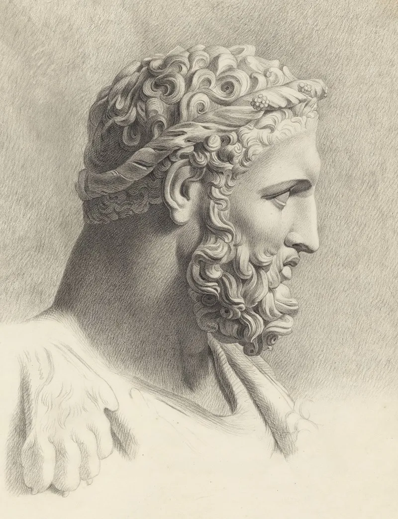 Bust Of Hercules Wall Art by Benedictus de Badrié - High-Resolution Digital Print
