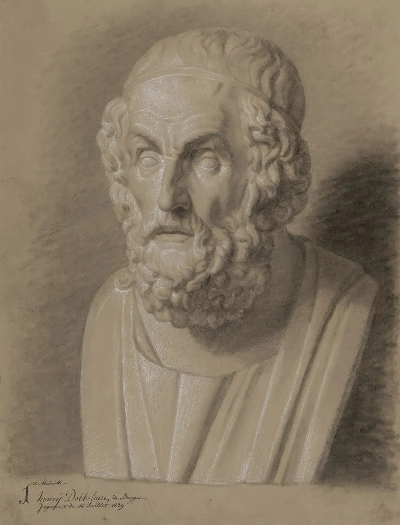Bust Of Homer 2 Wall Art by Henri Dobbelaere  - High-Resolution Digital Print