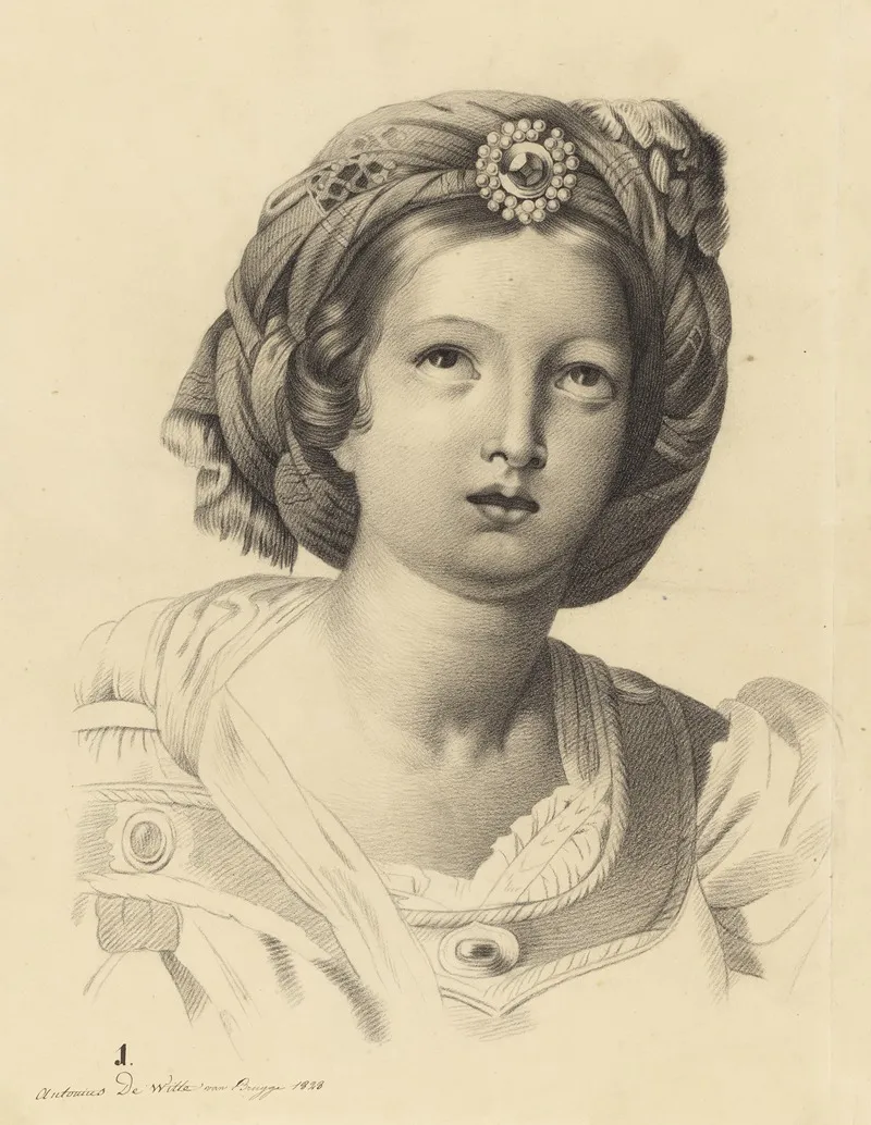 Bust Of Saint Cecilia Wall Art by Antonius De Witte - High-Resolution Digital Print